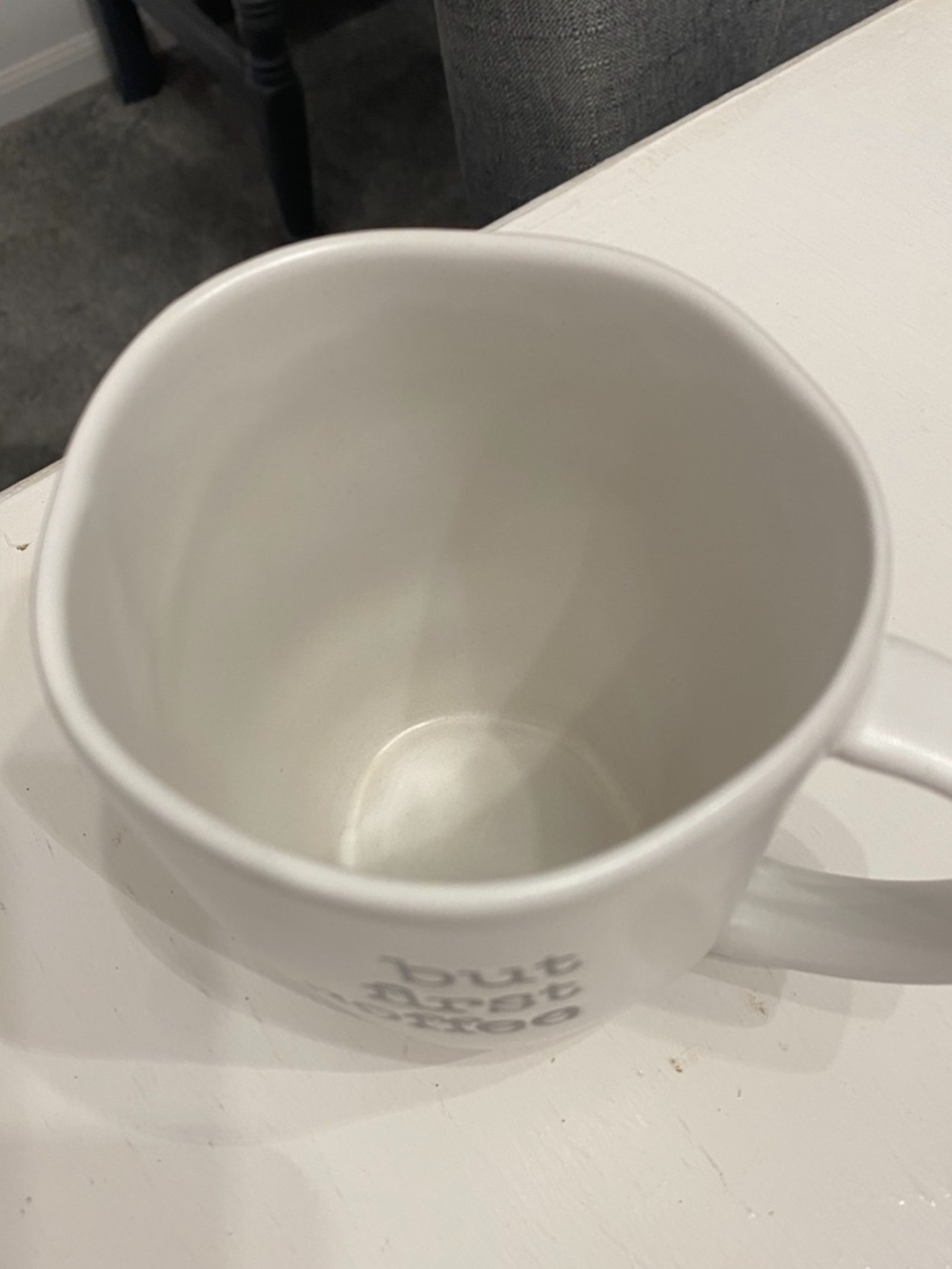 But First Coffee White Ceramic Mug - Picture 5 of 5